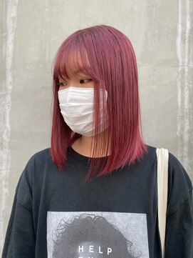 レンク(LENC) ブリーチカラー×チェリーピンク×ピンクカラー