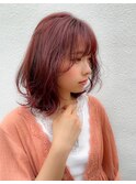  [オージュアサロン/恵比寿]くびれミディ×ピンクカラー