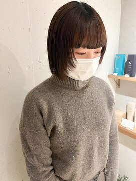 ラミエ バイ メルト 吉祥寺(lamie by melt) "久保田"ボブウルフ顔まわりワイドバングタイトボブ