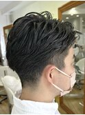 MEN'S HAIR  センターパート ツイストスパイラル コンマヘア