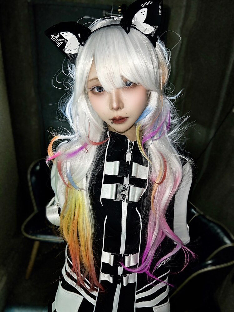 ウィッグウルフカットロングウルフコスプレウルフコスプレイヤー 