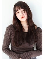 ヘアサロン ガリカ 表参道(hair salon Gallica) <SAKI>ぱっつん前髪にナチュラルロングレイヤーのアンニュイヘア