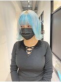 ホワイト×水色