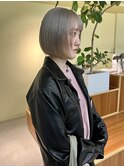 似合わせカット/ホワイトカラー/ハイトーンカラー/ボブスタイル
