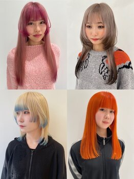 レノ(RENO)の写真/【#韓国風ヘアもお任せ◎】抜けてきた色まで楽しめるハイトーンカラーが人気♪最旬ヘアで流行の中心に―。