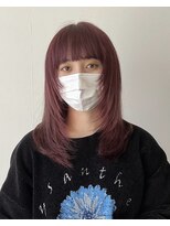 フラッシュパック(FLASH PACK)&nbsp;顔周りレイヤー/ピンクベージュ/顔周りウルフ