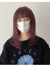 フラッシュパック(FLASH PACK) 顔周りレイヤー/ピンクベージュ/顔周りウルフ