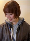 honoka ミニボブ・オレンジブラウン・ブリーチなし・ボブ