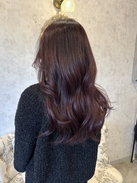 ディーヴァヘアーエズ(DIVA hair Eze) 20代30代◎カシスレッドゆる巻きロング×うる艶髪