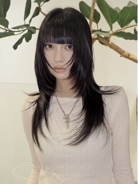 ミンクス渋谷スマートサロン(MINX shibuya smart salon) フルバング×レイヤーカットの垢抜けヘア