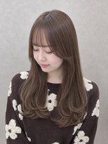 エニル 越谷店(enil)&nbsp;マロンベージュブラウン×ワンカールロング[似合わせ/艶カラー]