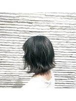 アクト 原宿(ACT)&nbsp;デザインカラー×グレージュ切りっぱなし波巻き