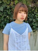20代30代大人可愛い☆外ハネミニボブ切りっぱなし