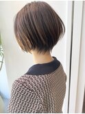 大人かわいい丸みショートボブ耳かけ