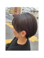 アオゾラヘアー フジサキグウ(AOZORA HAIR FUJISAKIGU) 丸みショート×チョコレートカラー