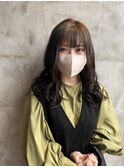 カーキグレージュ/暗め/巻き髪/オリーブグレージュ