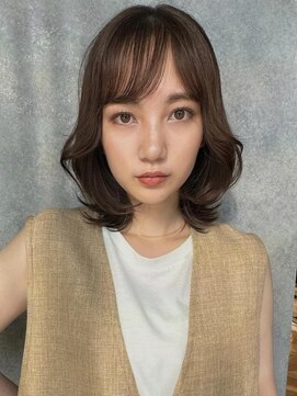 ミンクス 銀座店(MINX) 前髪ピンクベージュインナーグレージュマチルダボブ