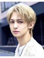 オーシャントーキョー 渋谷神南(OCEAN TOKYO) ハイライトミルクティーベージュツーブロックメンズマッシュ