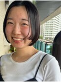 丸みボブ/前髪なし