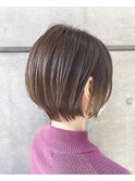 大人可愛いショートボブ/ショートヘア/髪質改善/ベージュカラー