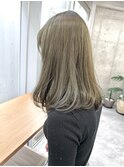 【ブリーチなしダブルカラー】透け感オリーブ★
