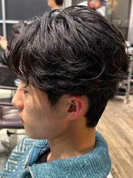 フィフスパーク(fifth PARK) 渋谷フェザーパーマニュアンスパーマセンターパート緩め20代