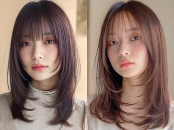 エンタク 新宿(enntaku)の写真/韓国レイヤーが人気*顔周り×前髪カットで小顔効果◎あなたの魅力を最大限に引き出します[新宿駅/縮毛矯正]