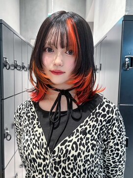 アルバム 池袋(ALBUM) 顔周りレイヤー韓国ヘアウルフカットロングミニウルフ_ba552392