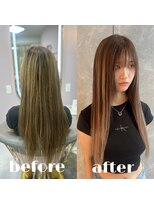 ガルボヘアー 心斎橋店(garbohair)&nbsp;お客様before＆after#プルエクステ#心斎橋エクステ