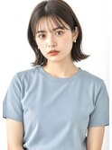 韓国風切りっぱなしボブ