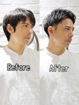 ヨシザワインク プレミアム 横浜 桜木町店(YOSHIZAWA Inc. PREMIUM) ビフォーアフタービジカジツーブロック刈り上げスタイル