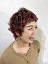 プラム(plum.) ショートパーマ/白髪ぼかし/顔周りレイヤー