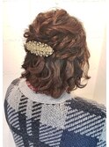 ボブ×編込み　ハーフアップ ヘアアレンジ