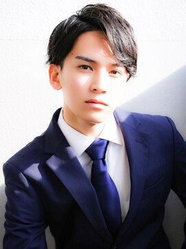 アフロート ディル(AFLOAT D'L) 七三オールバック　ツイストパーマ　ビジネス　かき上げヘア