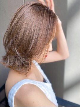 チョビー 銀座(chobii) 道村/外ハネボブ/フォギーベージュ/大人かわいい/ローライト