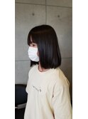 伸ばしかけミディアムストレート