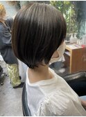 大人かわいい20代30代40代丸みショートボブ