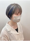 堀江ショート 心斎橋ショート インナーカラー アンブレラカラー