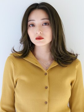 ガリカ(Gallica kinshicho) 顔周りレイヤー/くびれヘア/透明感オリーブベージュ