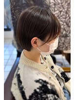 ヘアーアンドメイク サワ 上田本店(SAWA) 20代30代ミニボブココアブラウン小顔美肌ストレート丸み