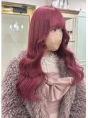 ブリーチありでパキッとピンクカラー