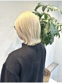 ブリーチ抜きっぱなしブロンドカラーハニーブロンドカラー