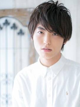 モッズヘア メン 上尾東口店(mod's hair men) 20代30代ダークアッシュニュアンスデザイン短髪ショートX上尾