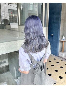 ヲタク(wotaku.) ブルーカラーハイトーンカラーペールブルーブルーシルバー艶髪