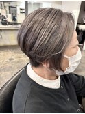【脱白髪染め】白髪ぼかしハイライト/グレイヘアー