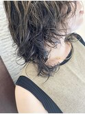 くるくるパーマ×抜きっぱなしハイライト