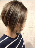 【BOTANIUM by Rr SALON】束感シャープボブ×マットハイライト☆