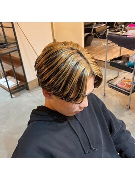 オーバー 町田店(OVER) バレイヤージュ【町田/メンズ/パーマ/眉毛/ブリーチ】