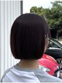 ぷつっと切りっぱなしボブ
