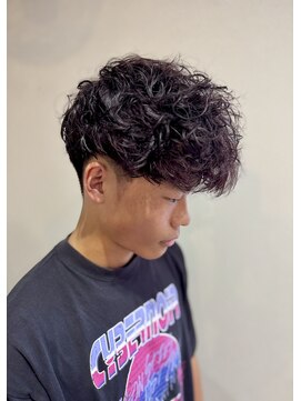 トラッド(TRAD) ツイストスパイラルパーマ×ワインレッドカラー